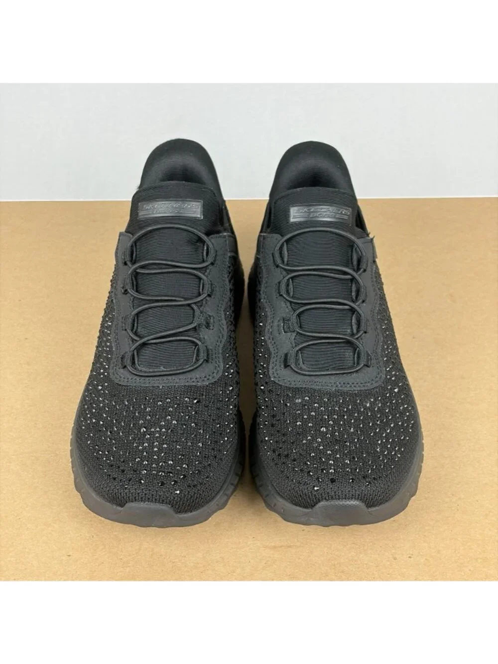 Skechers Bobs Slip-Ins Sport Chaos Daily Glitz Athletic Shoes Womens 7 Black